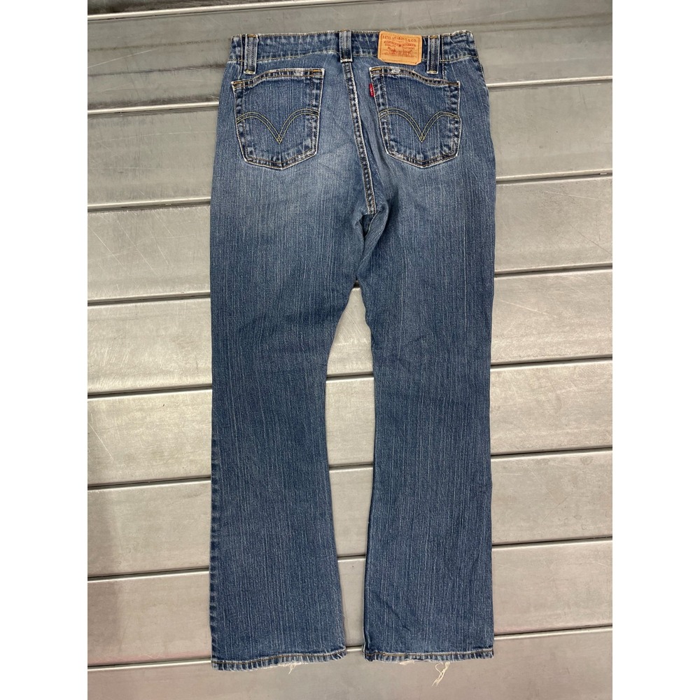 Levis 525‎ Nouveau Low Bootcut Jeans Womens 8M 30x32 Blue Medium Wash Denim - Picture 12 of 16